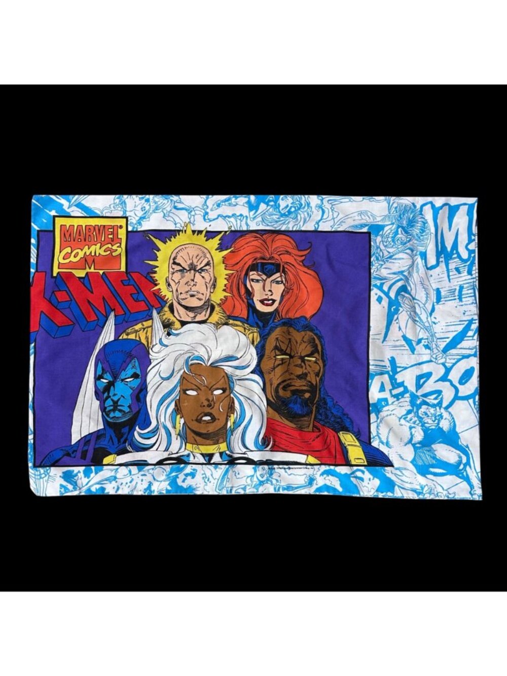 Vintage X MEN Marvel Comics Pillowcase Wolverine Mutant Beast Storm 1994 USA - Picture 2 of 10